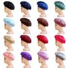 Satin Sleep Bonnet 2Pcs Soft Stretch Wide Elastic Band Breathable Hair Care Headscarf for Home Night Sleeping