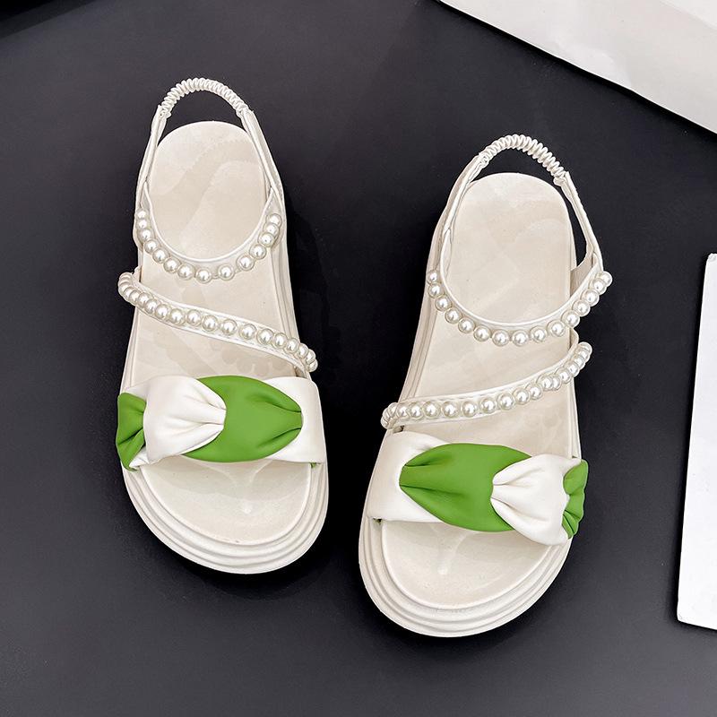 

Влітку 2024 року модними будуть нові корейські сандалі з перлами на товстій підошві, римські сандалі-мафіни з перлами, жіночі сандалі з модним кольоровим поєднанням. 40 зелений