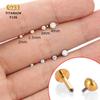 G23 Titanium Implant Grade Lip Stud with F136 Titanium and Zirconia, Body Piercing Jewelry for Ear Cartilage.