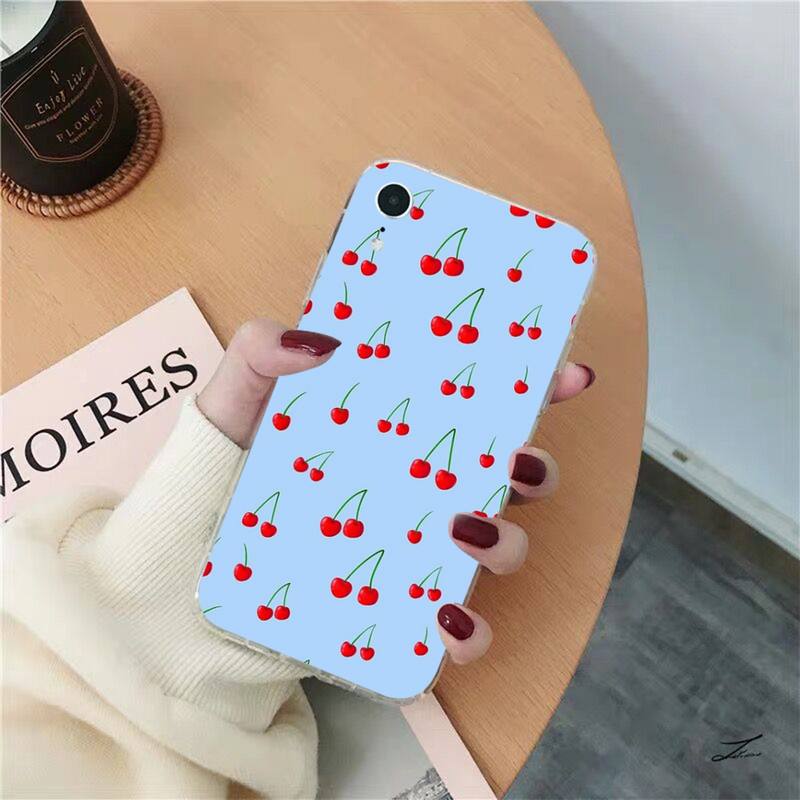

Чехол для телефона с фруктами, красным гранатом и вишней для iPhone 13 11 12 pro XS MAX 8 7 6 6S Plus X 5S SE 2020 XR 12 or 12 pro