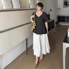 Chiffon Shirt with Wool Lace-up and Slightly Wrinkled Texture Summer New Fat Mm Fresh and Loose Top 222109