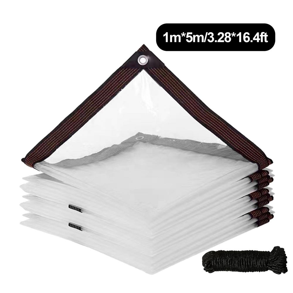 Heavy Duty Transparent Tarpaulin PVC Transparent Tarpaulin Tarpaulin With Metal Holes Camping Tent Accessories With Grommets