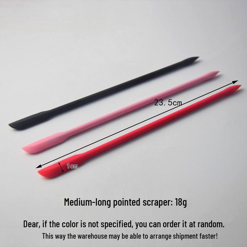 Silicone Pointed Spatula & Jar Scraper for Cosmetic & Cooking, Heat-Resistant
