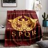 1 Themed Blanket with Eagle Emblem, Retro Feel, Perfect for Roman Style Parties or Festivals To Add Festive Atmosphere
