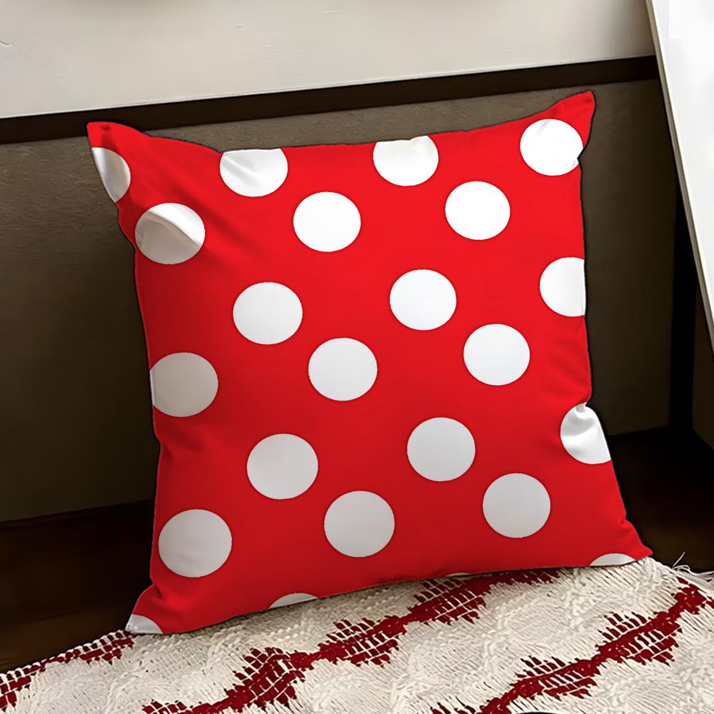 Dizzying polka dot Cushion Cover Reversible Soft Durable Pillow Cover Home Car MultiScene Use for Daily Comfort
