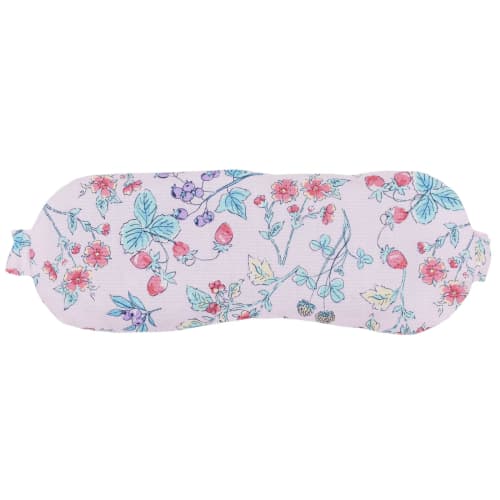 Koji Company Eye Mask, Azuki Bean Eye Pillow, Hot, Floral Print, Made In Japan, Chanson Doofy, Pink, 187449