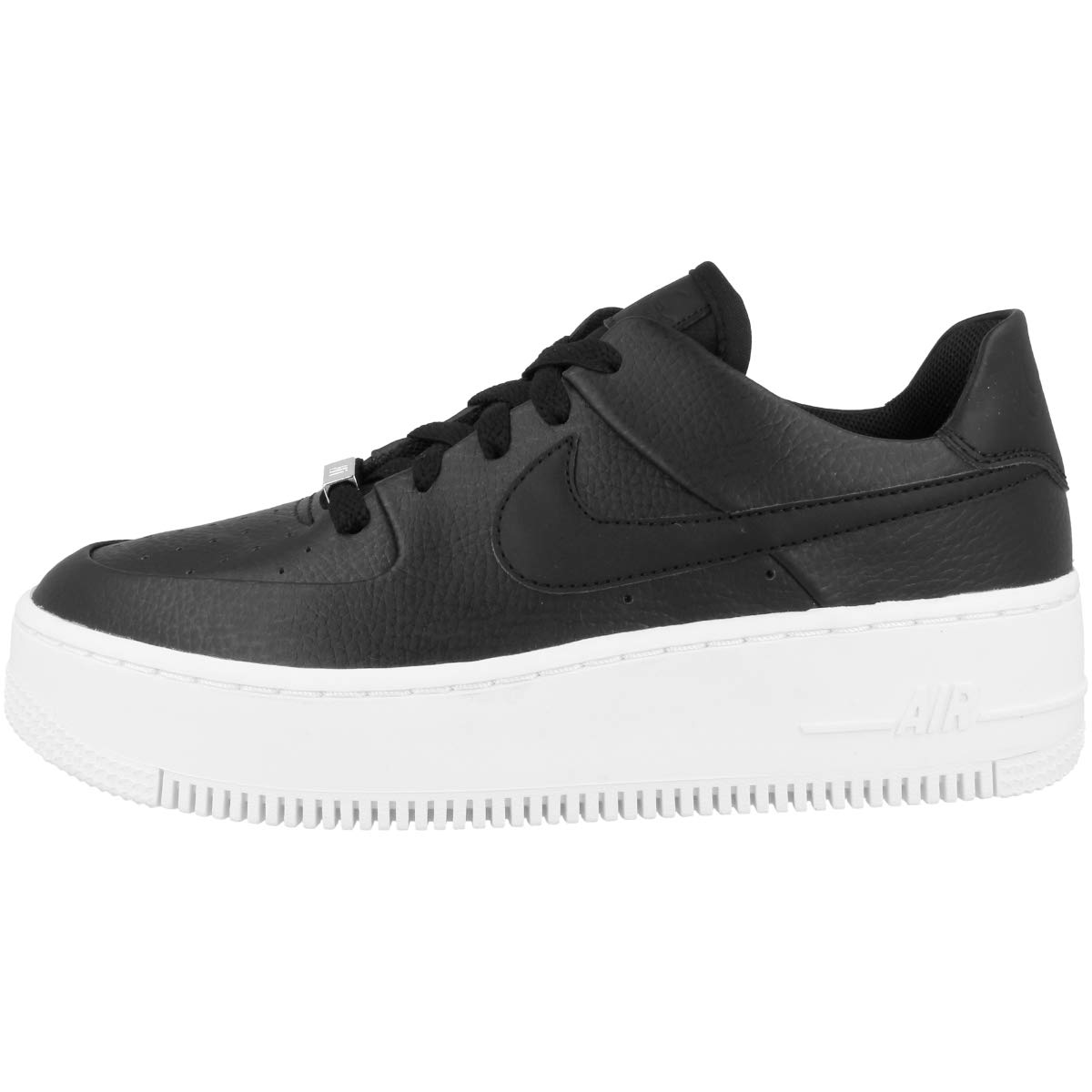 Nike W AF1 Flyknit Low Sneakers Size 820256-007 Black/Black/White, 23.5cm