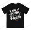 100 Cotton Tshirt T Shirt Unisex Proud To Be A Barber Summer Coolness Casual Short Sleeves S6xl