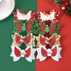 Christmas Reindeer Glitter Bow Hair Clip with Wings
