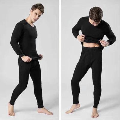 Men Thermal Underwear Long Johns Set Casual Two-piece Outfit Winter Keep Warm Long Sleeve Top And Pants for Cold Weather