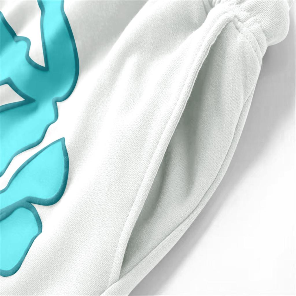 Pantaloncini Sportivi Estivi per Bambini Tuta Corta Pantaloncini Corti Stampa Lettere Crop