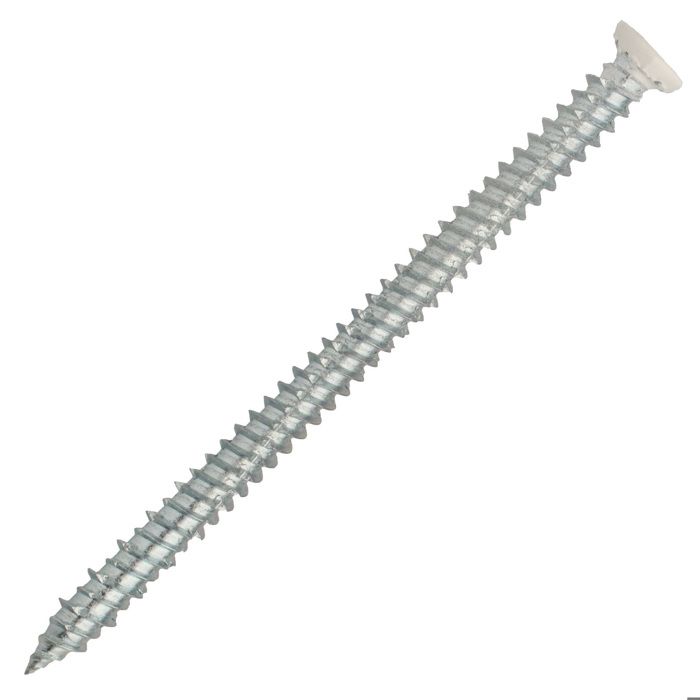 Vis béton - SCELL-IT - VFD-F - Tête fraisée laquée blanche - Ø 7,5 mm - Long. 182 mm