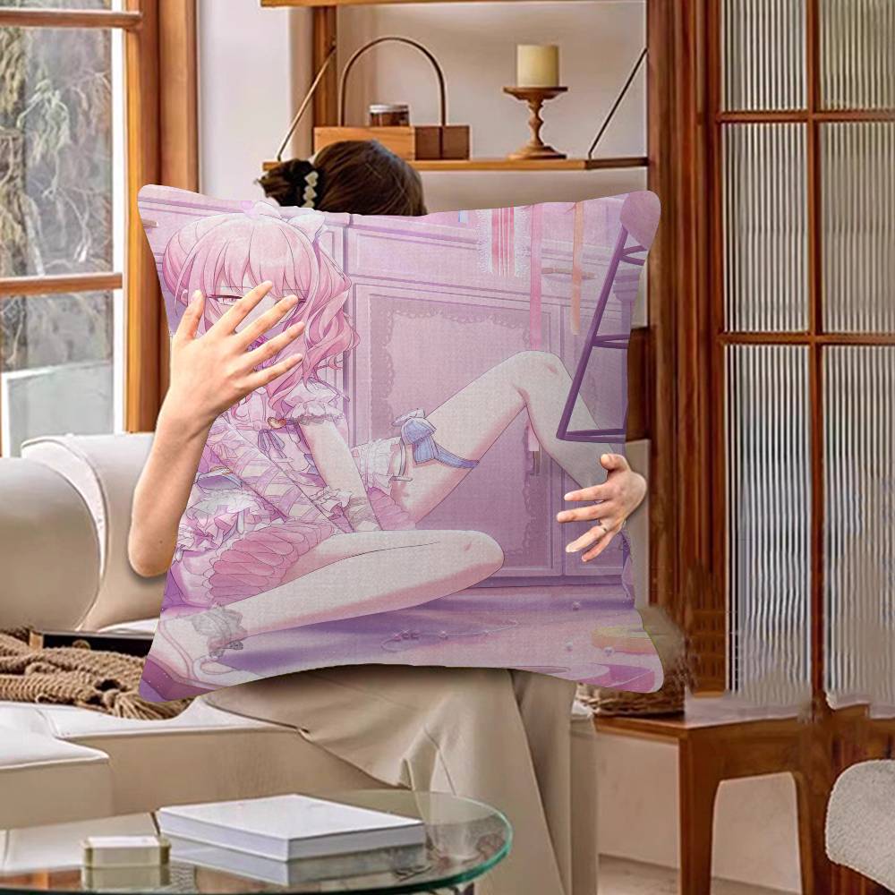 Anime Project-Sekai Pillowcase Toon Gift Cushion Cover Bedroom Home Sofa Chair Seat Decor Pillow Case
