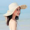Beach straw hat summer seaside big eaves sunscreen visor versatile travel big edge foldable sun hat