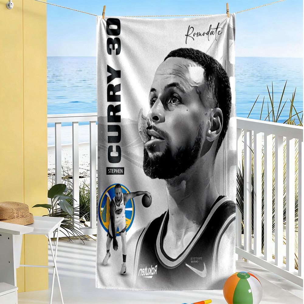 Steph Curry S Modernes Kunstwerk Strandtuch Schnelltrocknend Weiche Mikrofaser Bequem Leicht Geeignet für Schwimmen, Fitnessstudio, Camping, Yoga Urlaub
