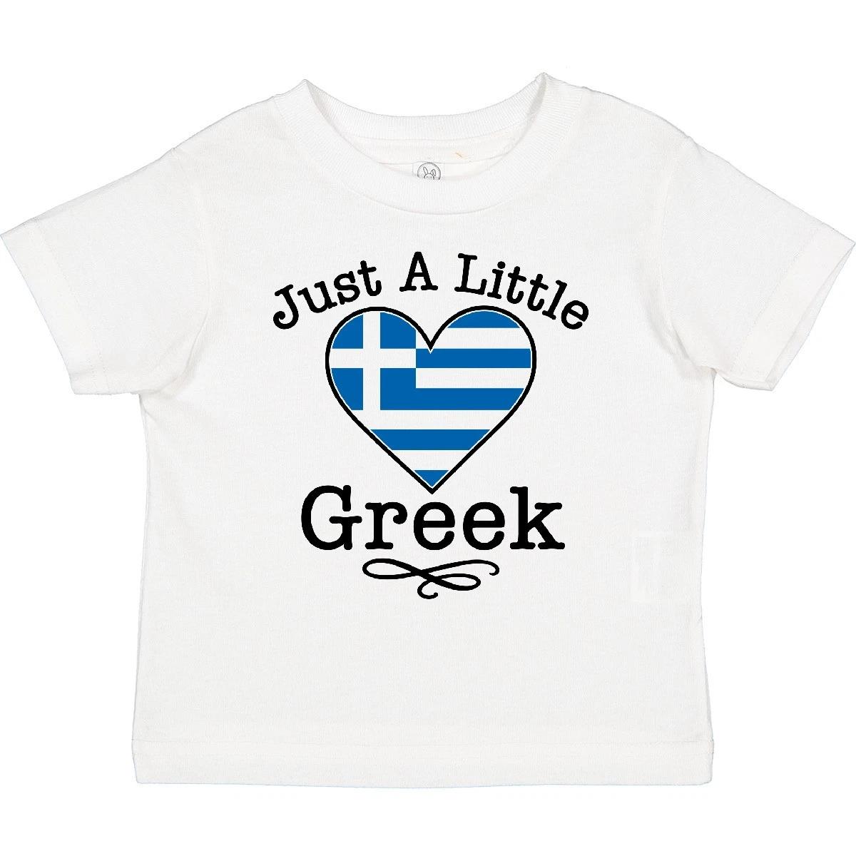 

Inktastic Just A Little Greek Heritage Toddler kids boys T-Shirt Proud Outfit Childs Kids 120