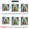 2pcs,2D Plane Printing Pattern Curtains Christmas Tree Snow Ornaments_a (2) 100% Polyester (without Rod) All Seasons Perfect for