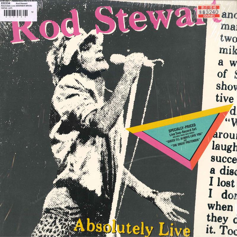 

LP Record ROD STEWART Absolutely Live 123743 WARNER BROS 1982 US Rock Used