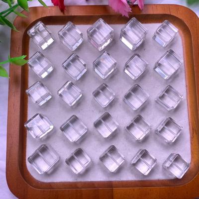 Natural White Crystal Cube Beaded Bracelet - Transparent DIY Sugar Cube Accessories