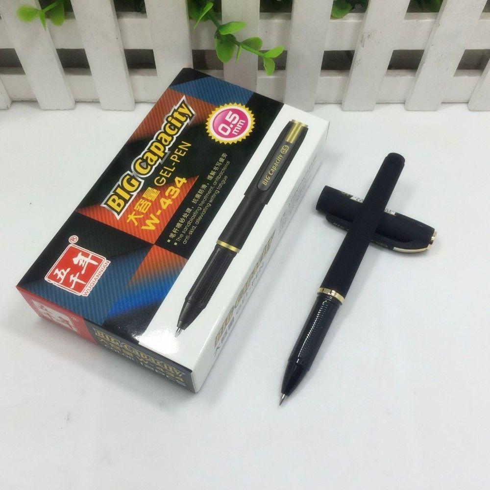 Five Thousand Years Frosted Barrel Large Capacity Black 0.5mm Signature Pen красный