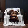 1PC Blankets Funny Cute Highland Cow For Boys Girls Anniversary Birthday Gifts Festival Gifts Soft Warm Blanket Four Season Use