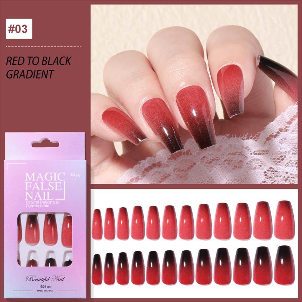 Buy Gradient Nail Patch 12 Color Fake Nail Patch Jelly Glue Patch Wearing  Nail Patch at affordable prices — free shipping, real reviews with photos —  Joom