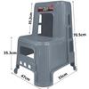 Multifunctional Two-Step Plastic Ladder Stool for Household Use