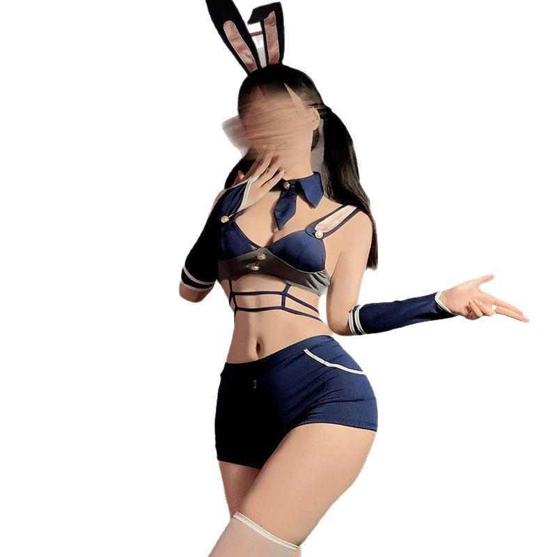 Sexy lingerie sexy bunny hot police uniform free crotch cosplay flirting uniform fun suit