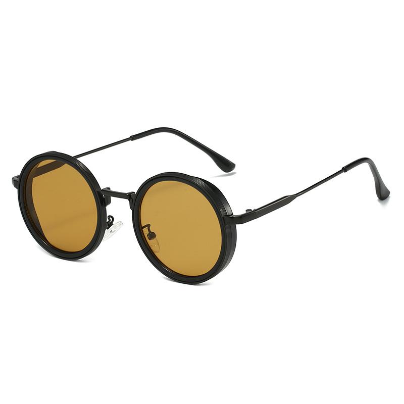 New Round Frame Retro Sunglasses For Men Punk Street Photography Sunglasses Stand For Women High-End Sunglasses M5245