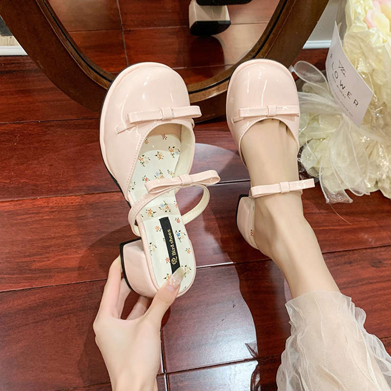 Fairy Style with Skirt, High-heeled Sandals, New French Bow Bag Head Cool Slippers In Summer 2025