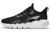 Fabric Cushioning Slip Resistant Abrasion Resistant Low Top Casual Shoes Women's Black AGLS024-5