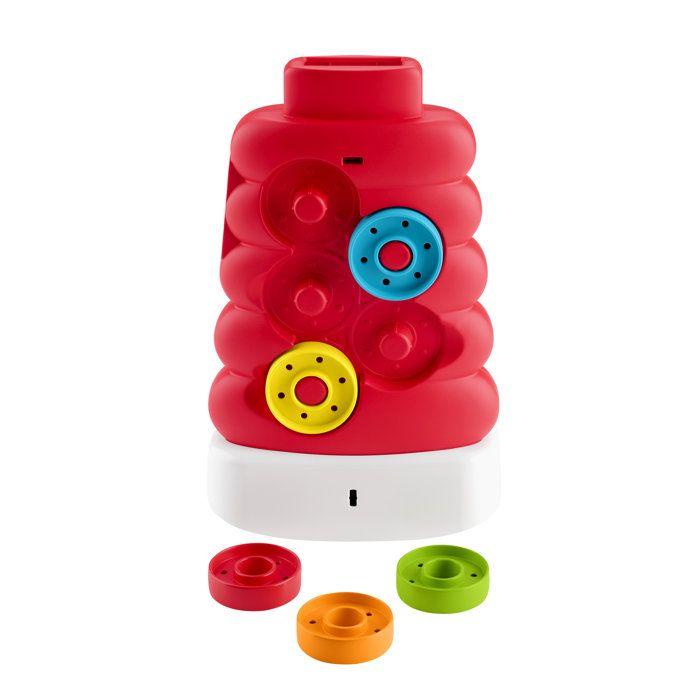 Jouet d'éveil - FISHER PRICE - JLB81 - Flipper Pyramide - 4 disques - Dès 6 mois