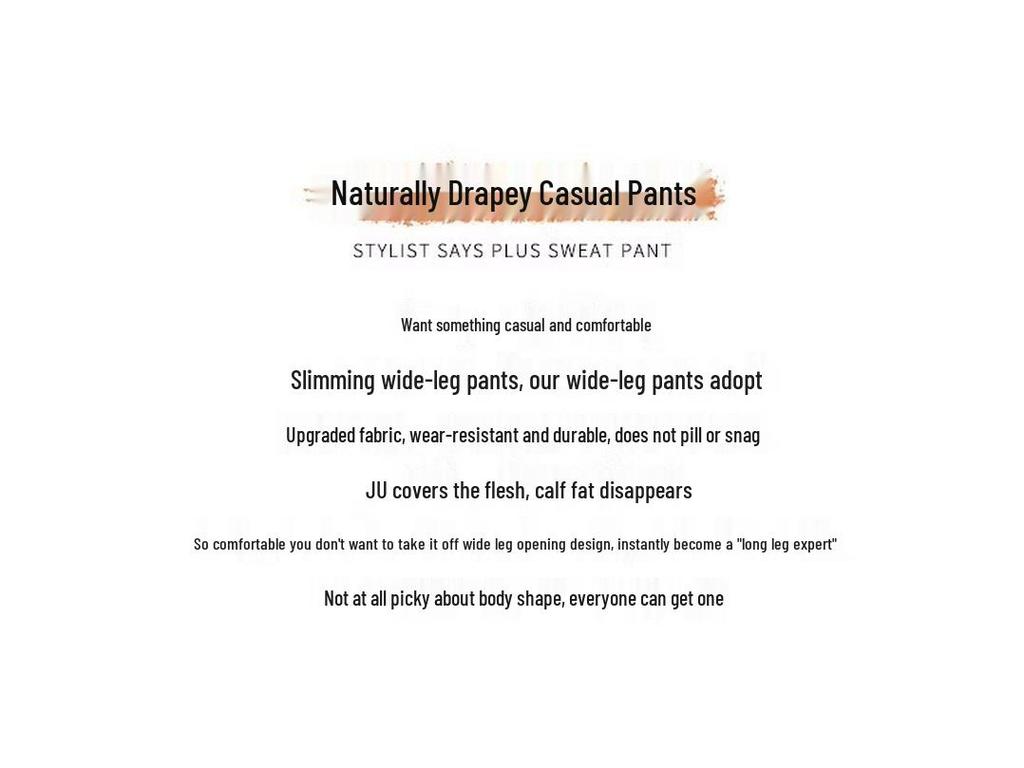 Women's High-Waisted Wide-Leg Pants - Slimming, Loose, Casual Straight-Leg Trousers for Spring/Summer/Autumn 2025