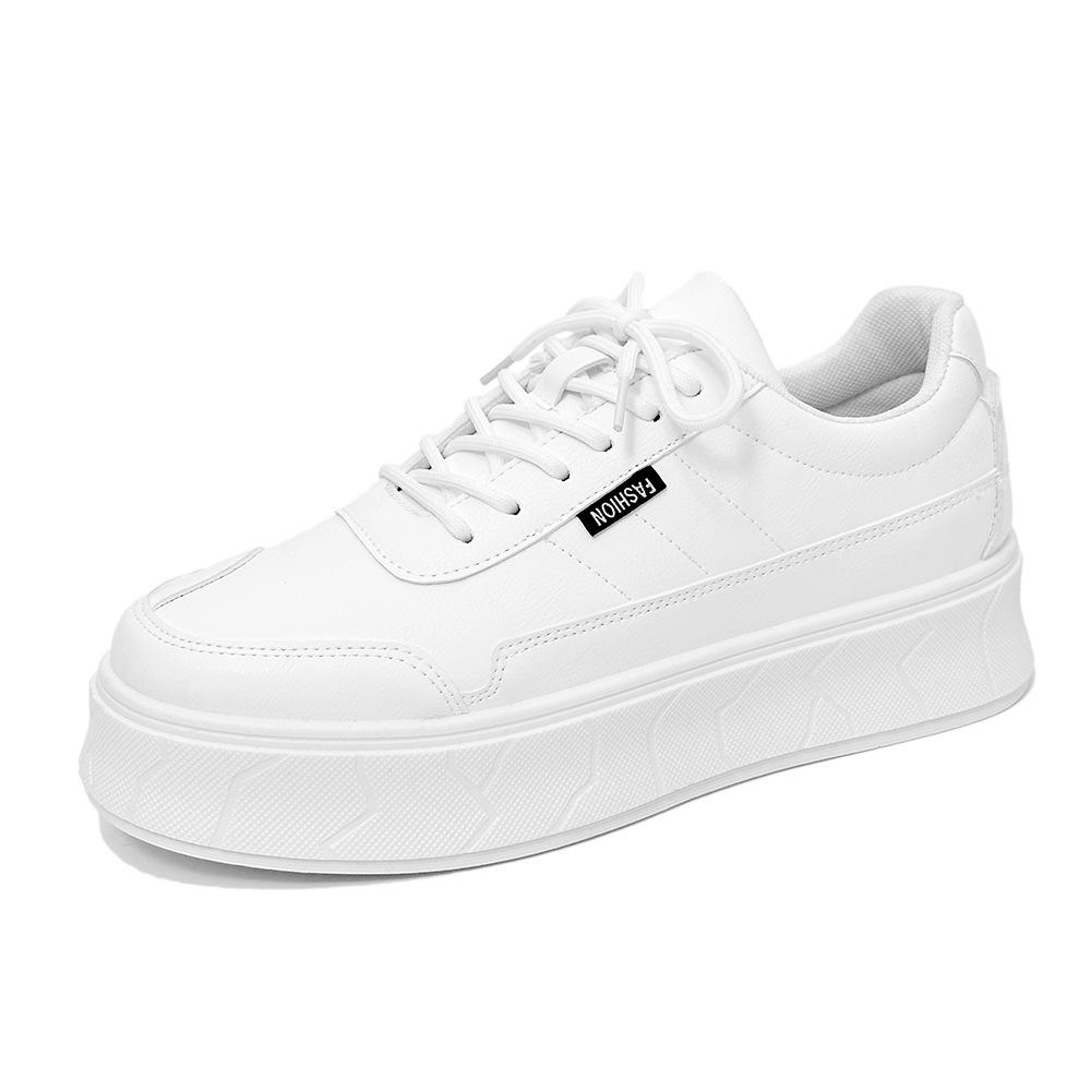 Fashion Men's Platform Skate Shoes Breathable Lace-Up Sneakers Comfort-Fit Design Spring-Summer Casual Footwear Urban Style Thick Sole