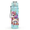 1PC Floral Rainbow Unicorn Pattern 750ml Color Plastic Sports Water Bottle Leakproof Flip Straw Lid Suitable for Sports Office Home Use