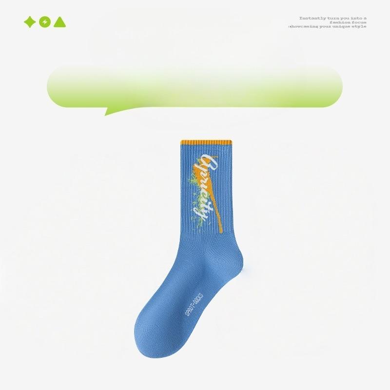 Male Spring and Autumn Basketball Deodorizing Students In The Tube Cotton Socks