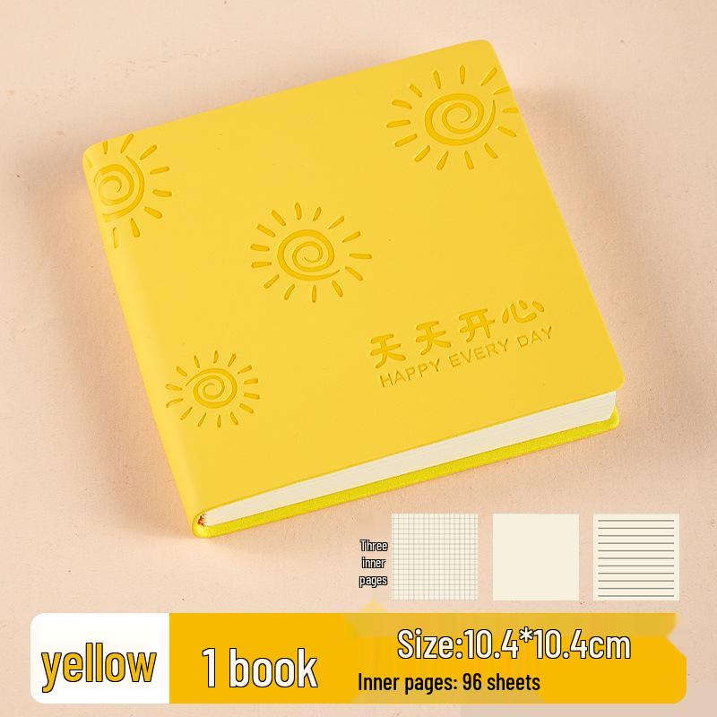 Stylish Cartoon Stamp Mini Notebook: Cute, High-Value, Simple Square Pocket Journal