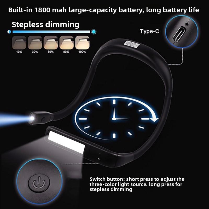 Perfect Flexible LED Bedside Reading Light-Water-Resistant USB Rechargeable Hanging Lamp for Night Reading