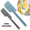 2Pcs Set Plastic Spatula Soft Grip Cream Scraper Cutter Kitchen Gadget Baking Tools for Butter Cake Cream Pastry 10inch