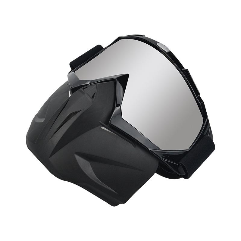 Motorrad-Vollrahmen bunte Schutzbrille, schwarzes Offroad-Outdoor-Sportmodell, Unisex-Schutzbrille mit Gesichtsschutz