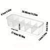 Large Capacity Cable Management Box with Lid Multipurpose Plastic Storage File Box Rectangle Organizer Home Desk Organization