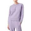Emporio Armani FW22 Bluza z haftowanym logo z literami, gładka, z okrągłym dekoltem, z długim rękawem, damska, fioletowa, 6L2M7D-2J49Z-0831