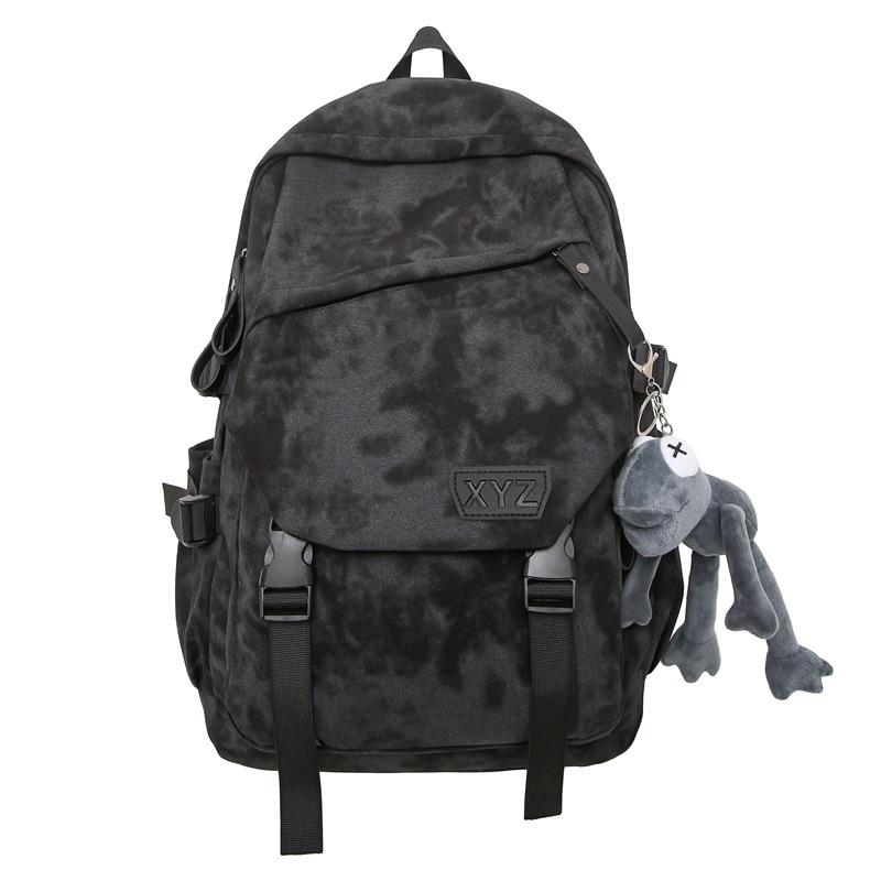 The new backpack is the same for men and women, casual texture backpack, large-capacity computer backpack for campus classes