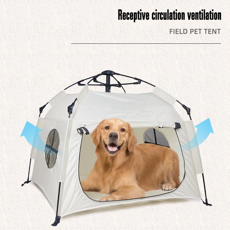Automatisches Falt-Haustierzelt Wetterfest Tragbar Katzenhundehaus Outdoor Indoor Unterstand Camping Reisezubehör Oxford-Gewebebezug