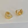 Real  Sterling Silver 10/13MM 14K Gold Round Hoop Earrings for Women Minimalist Geometric Fine  Trendy Accessories
