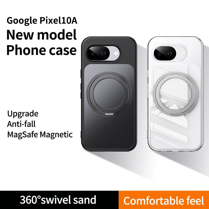 360 Rotating Kickstand Simple Business Magnetic Case for Google Pixel 10 Pro XL 9A 9 8 Comfortable Grip Shockproof Durable Cover