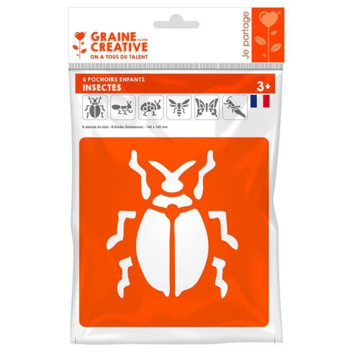 Pochoirs enfant Les Insectes 6 pièces