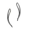 Minimalist Hammered Curved Bar Ear Cuff Stud Earrings Three Tone Option Women Simple Ear Jewelry