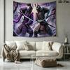 Samurai Wall Tapestry Aesthetic Wall Hanging Printed Fabric Blanket Decorative Tapestries for Bedroom Living Room Home Decor