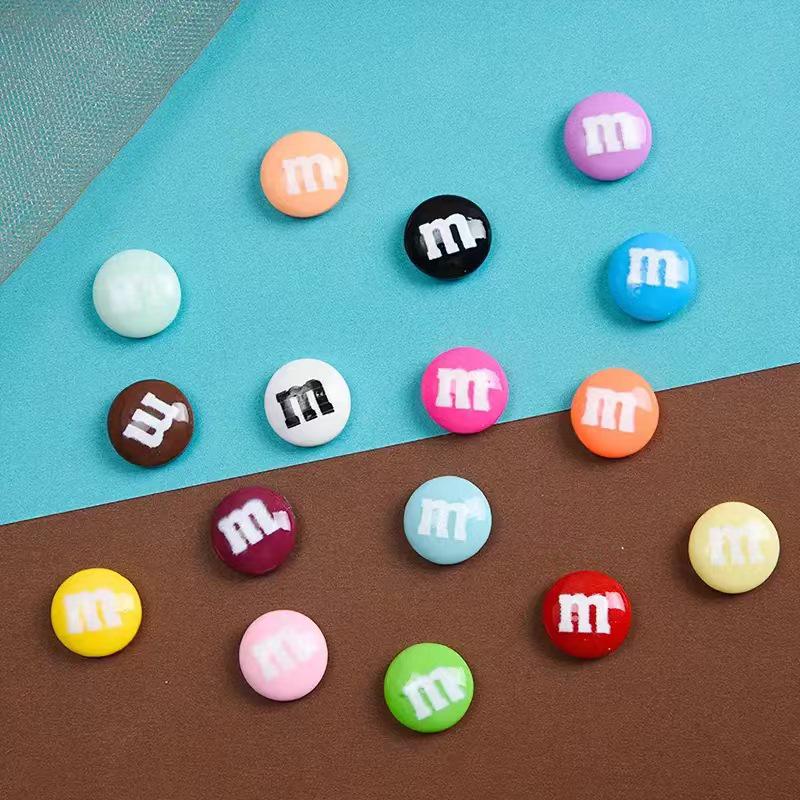 30 Colorful M Bean Pushpins: Edible Chocolate Bean Thumbtacks for Photo Walls & Cork Boards